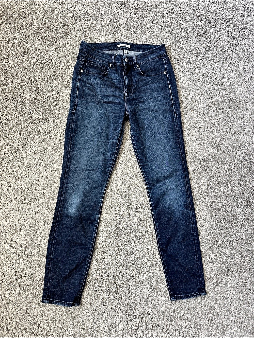 Good American Good Legs Skinny Jeans in Blue Waist 6/28